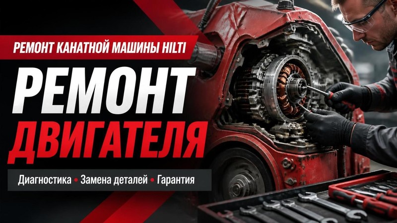 Ремонт канатной машины HILTI: ремонт двигателя