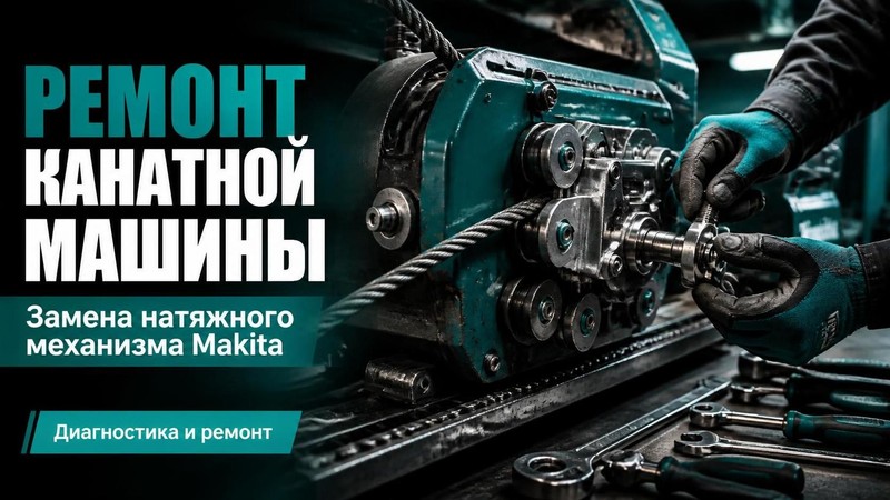 Ремонт канатной машины Makita: замена натяжного механизма