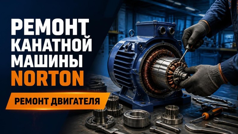 Ремонт канатной машины Norton: ремонт двигателя