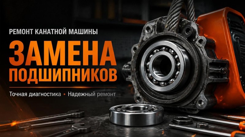 Ремонт канатной машины Husqvarna: замена подшипников