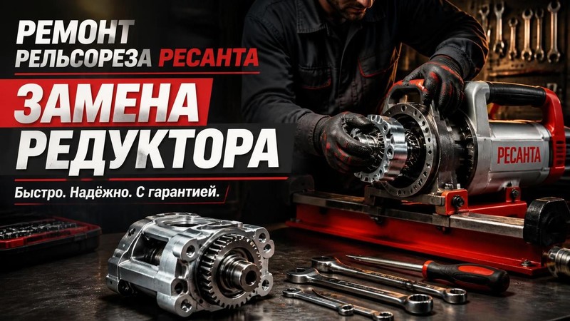 Ремонт рельсореза Ресанта: замена редуктора