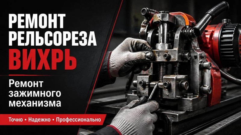 Ремонт рельсореза ВИХРЬ: ремонт зажимного механизма
