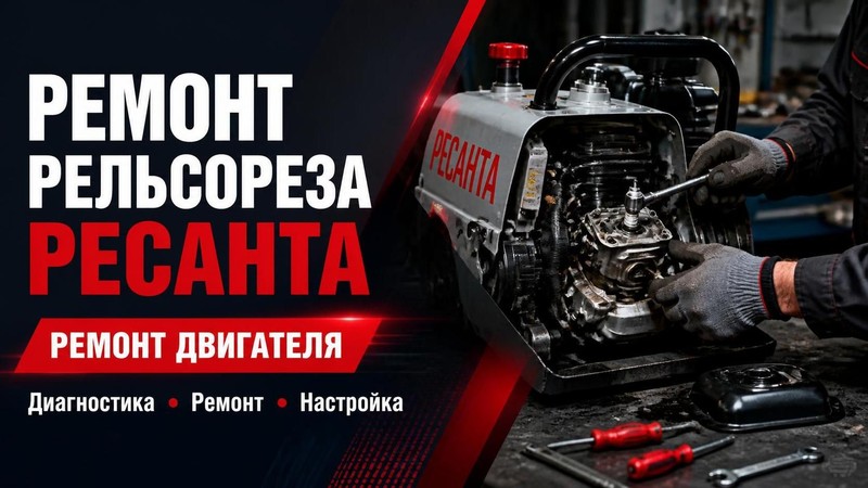 Ремонт рельсореза Ресанта: ремонт двигателя