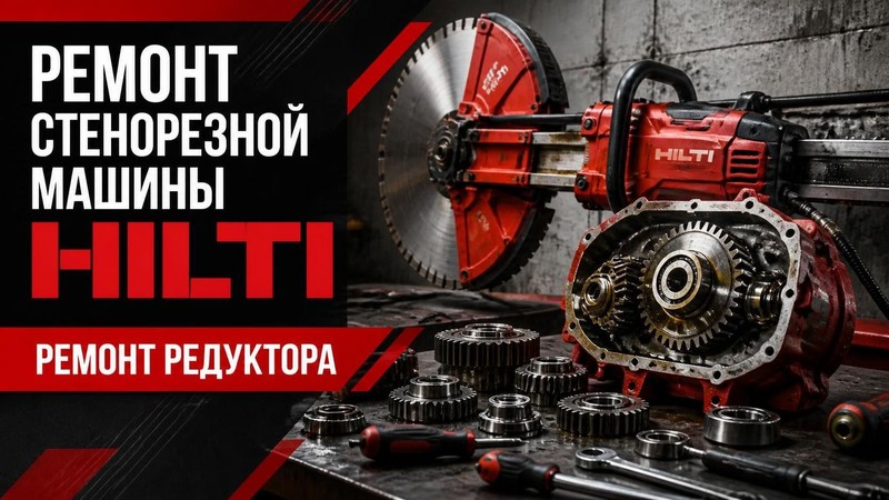 Ремонт стенорезной машины HILTI: ремонт редуктора