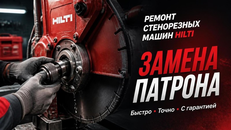 Ремонт стенорезной машины HILTI: замена патрона
