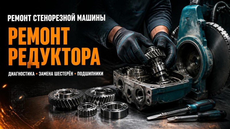 Ремонт стенорезной машины Makita: ремонт редуктора