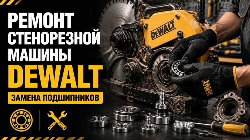 Ремонт стенорезной машины DEWALT: замена подшипников