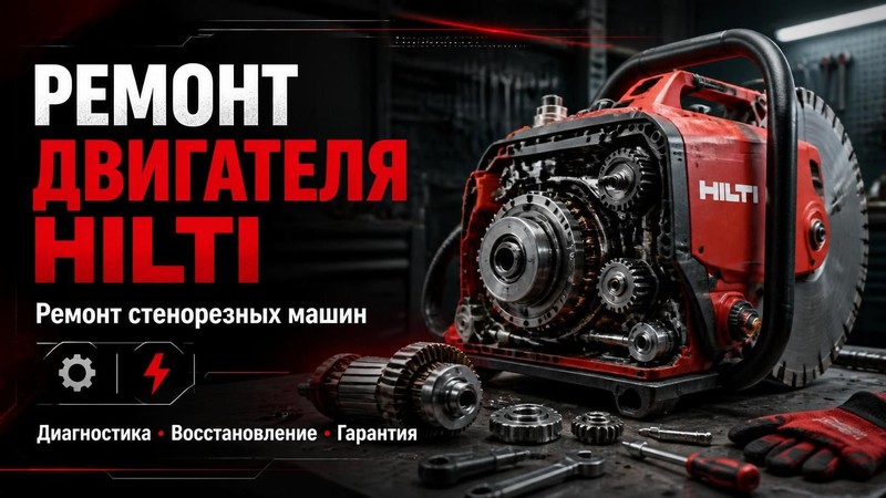 Ремонт стенорезной машины HILTI: ремонт двигателя