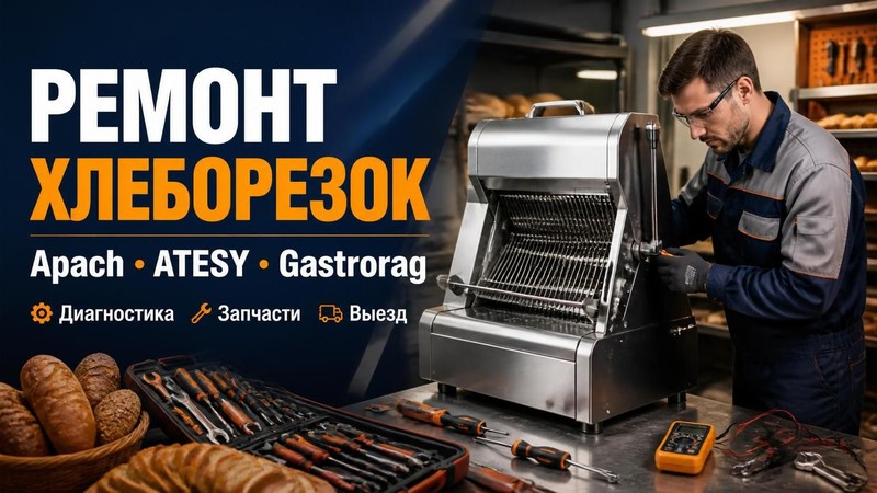 Ремонт хлеборезок Apach, ATESY, Gastrorag