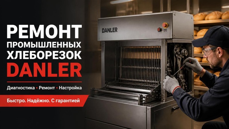 Ремонт промышленных хлеборезок Danler