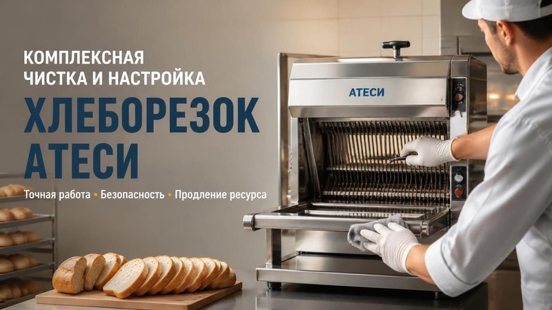Комплексная чистка и настройка хлеборезок Атеси