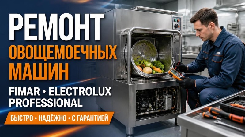 Ремонт овощемоечных машин Fimar, Electrolux Professional