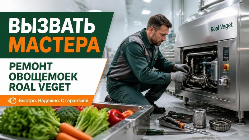 Вызвать мастера для ремонта овощемоек Roal Veget