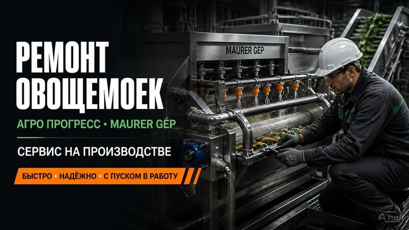 Ремонт овощемоек Агро Прогресс, Maurer Gép на производстве
