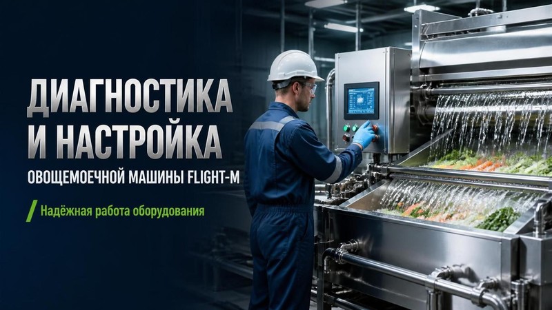Диагностика и настройка овощемоечной машины Flight-M
