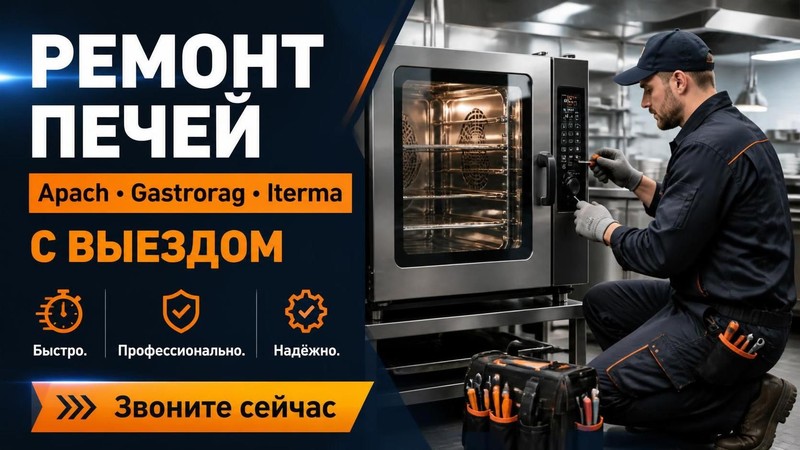 Ремонт печей Apach, Gastrorag, Iterma с выездом