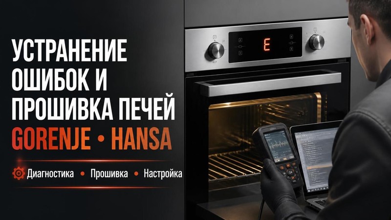 Устранение ошибок и прошивка печей Gorenje, Hansa