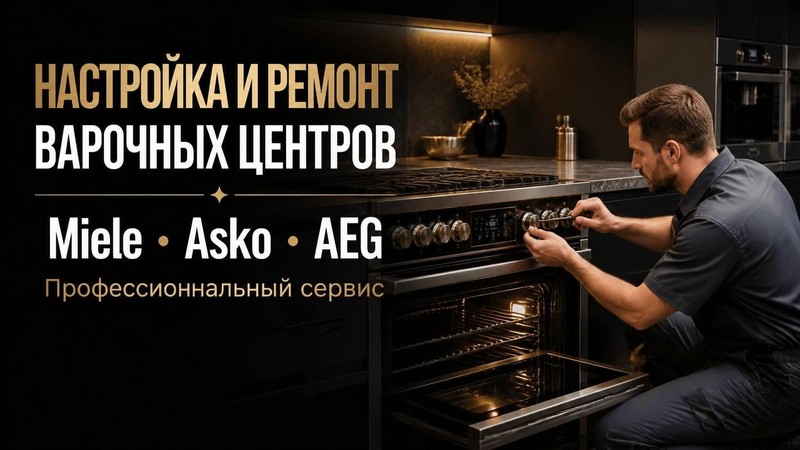 Настройка и ремонт варочных центров Miele, Asko, Aeg