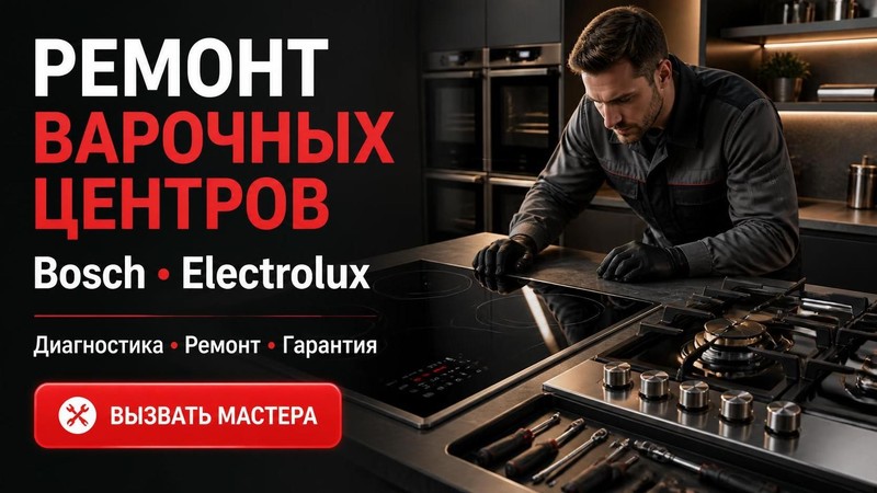 Ремонт варочных центров Bosch, Electrolux