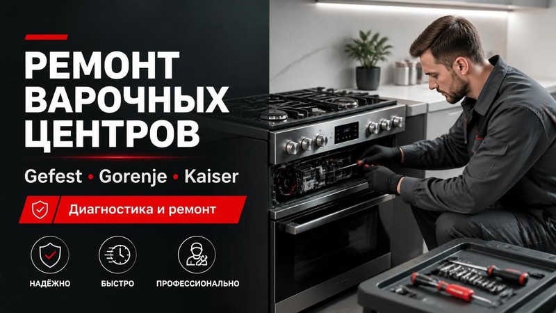 Ремонт варочных центров Gefest, Gorenje, Kaiser — Сергей, фото