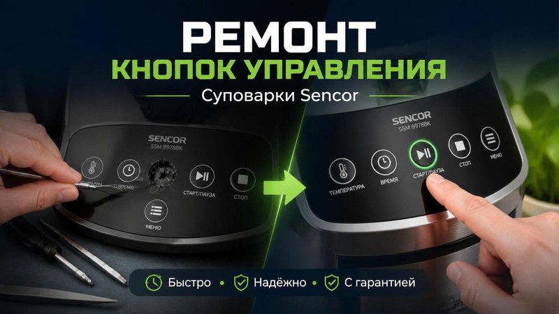 Ремонт кнопок управления суповарки Sencor