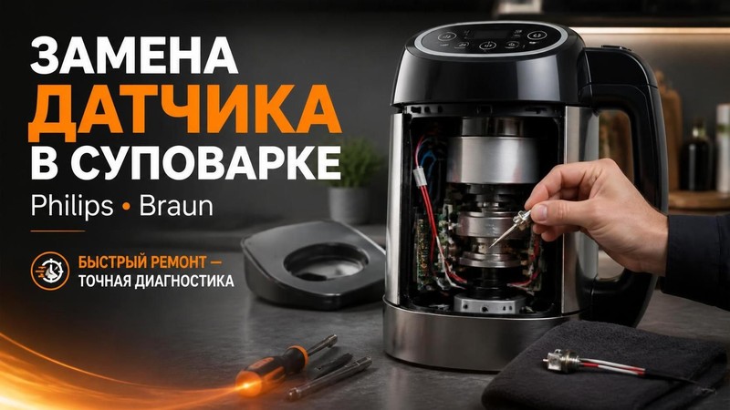 Замена датчика в суповарке Philips, Braun — Николай, фото