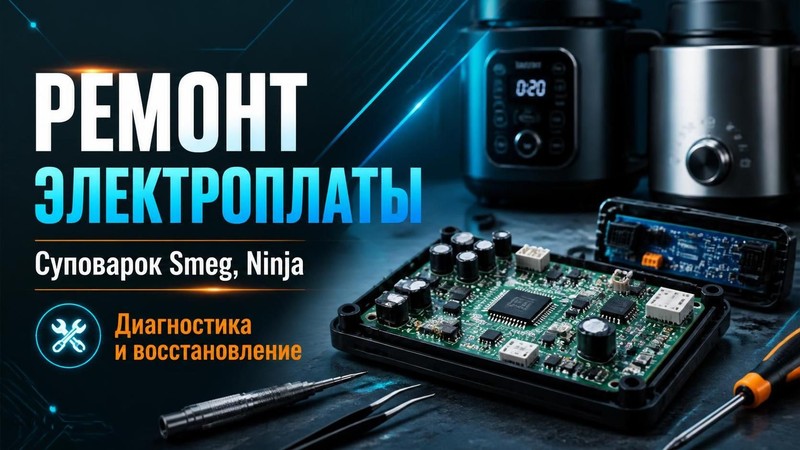 Ремонт электроплаты суповарок Smeg, Ninja
