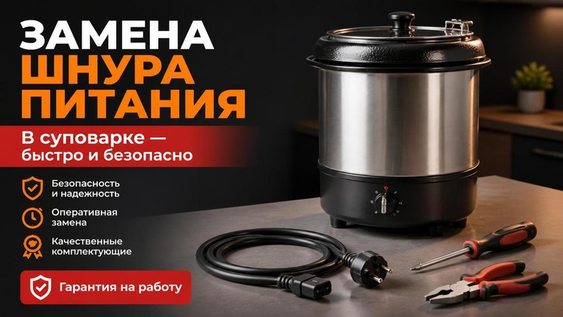 Замена шнура питания в суповарке