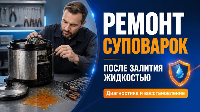 Ремонт суповарок после залития жидкостью — Евгений, фото