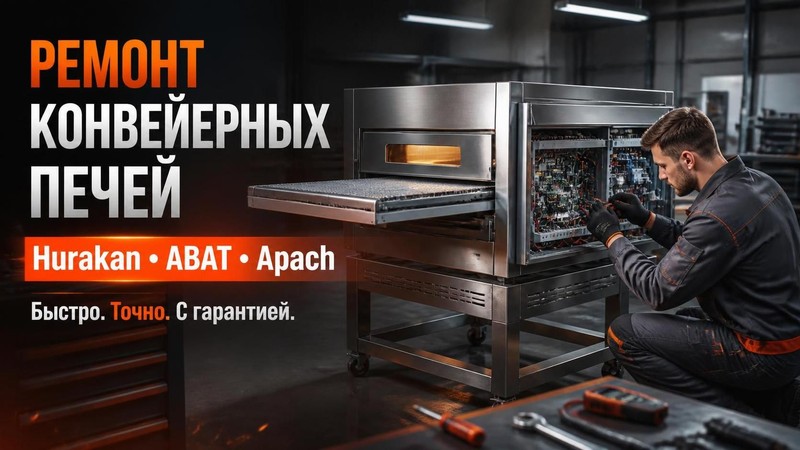 Ремонт конвейерных печей Hurakan, ABAT, Apach
