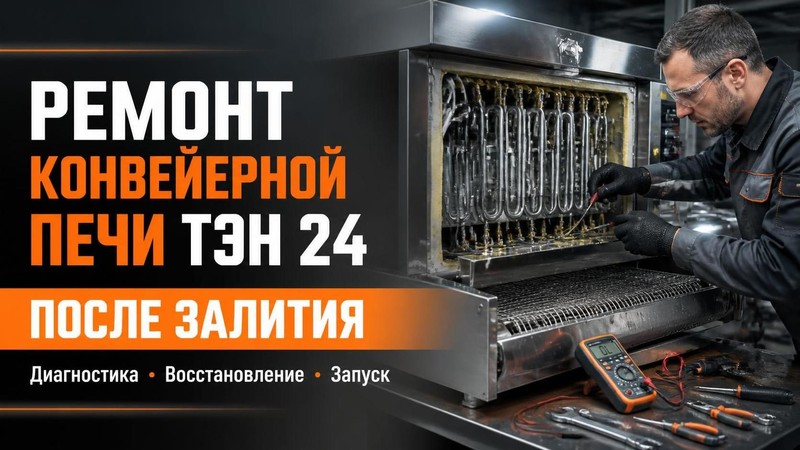 Ремонт конвейерной печи ТЭН 24 после залития — Сергей, фото