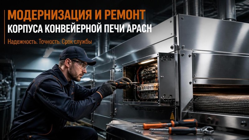 Модернизация и ремонт корпуса конвейерной печи Apach