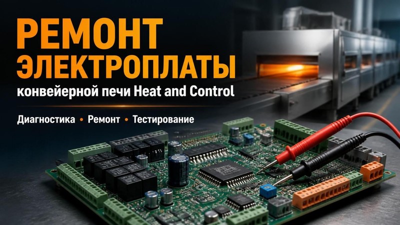 Ремонт электроплаты конвейерной печи Heat and Control