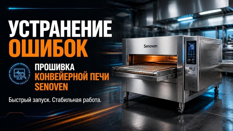 Устранение ошибок и прошивка конвейерной печи Senoven