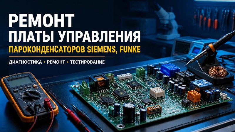 Ремонт платы управления пароконденсатора Siemens, FUNKE