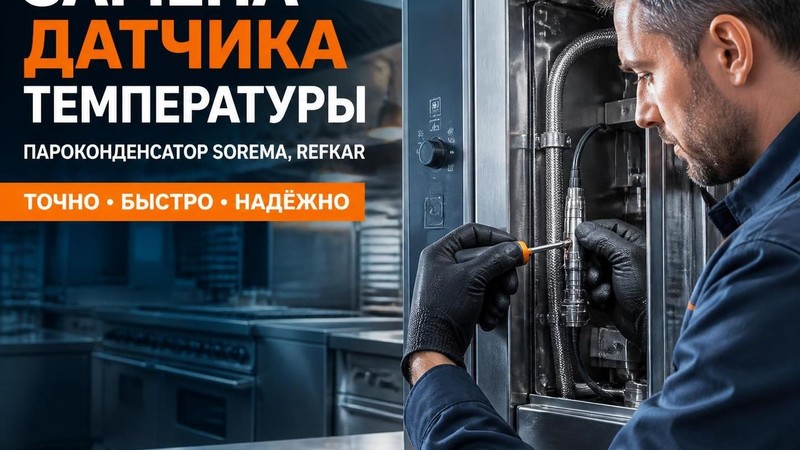 Замена датчика температуры пароконденсатора SOREMA, Refkar