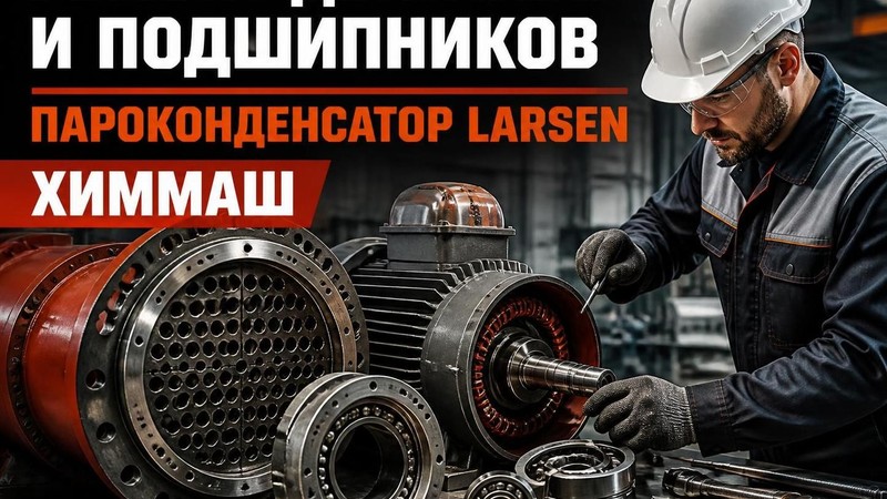 Ремонт двигателя и подшипников пароконденсатора Larsen, Химмаш