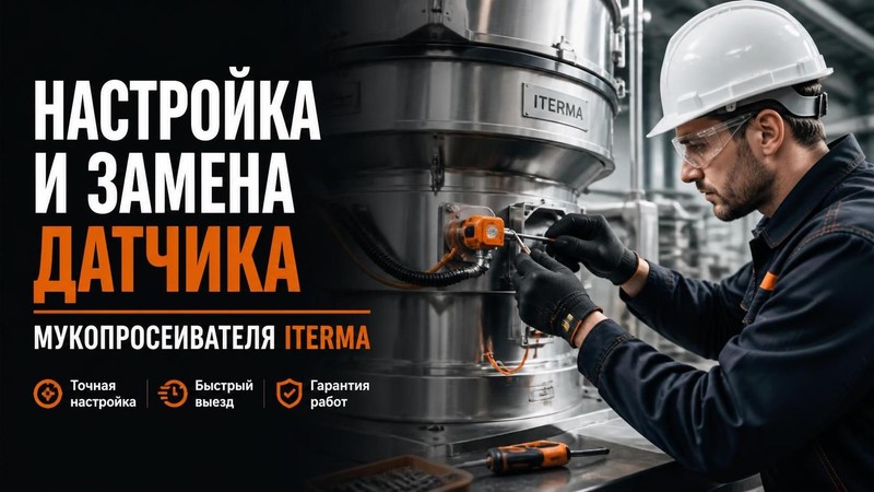 Настройка и замена датчика мукопросеивателя Iterma