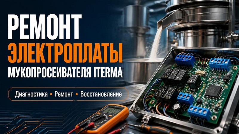 Ремонт электроплаты мукопросеивателя Iterma
