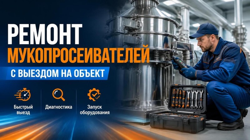 ремонт мукопросеивателей с выездом