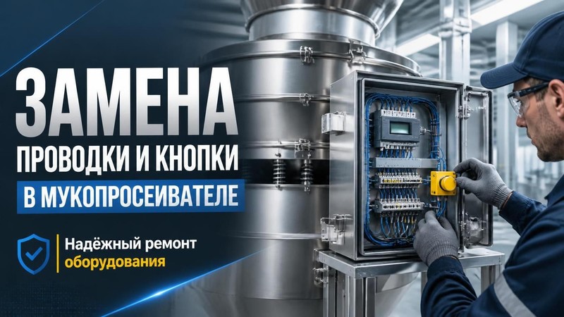 Замена проводки и кнопки в мукопросеивателе