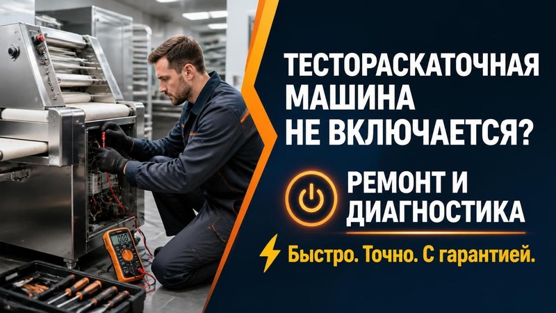 Тестораскаточная машина не включается: ремонт и диагностика