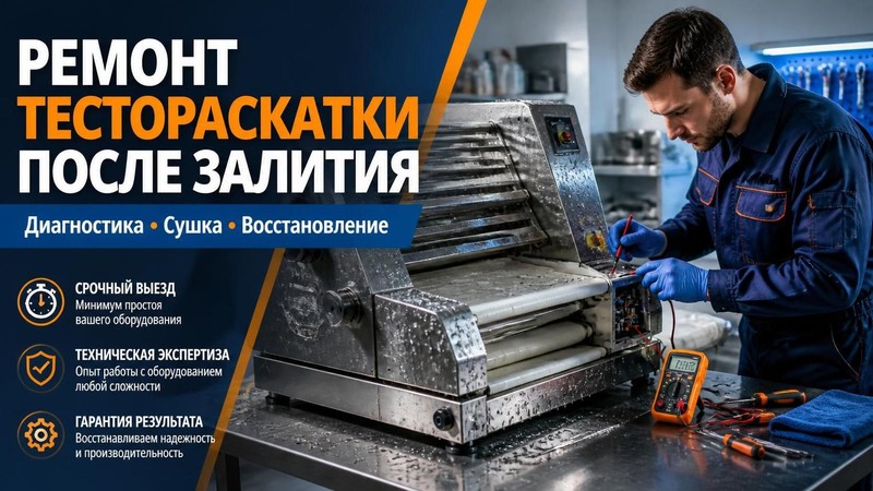 ремонт тестораскатки после залития