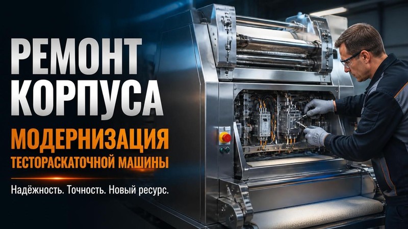 Ремонт корпуса и модернизация тестораскаточной машины