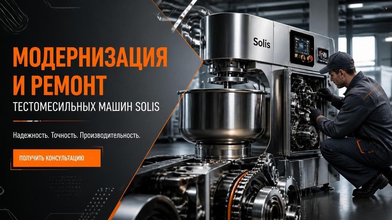 Модернизация и ремонт тестомесильных машин Solis