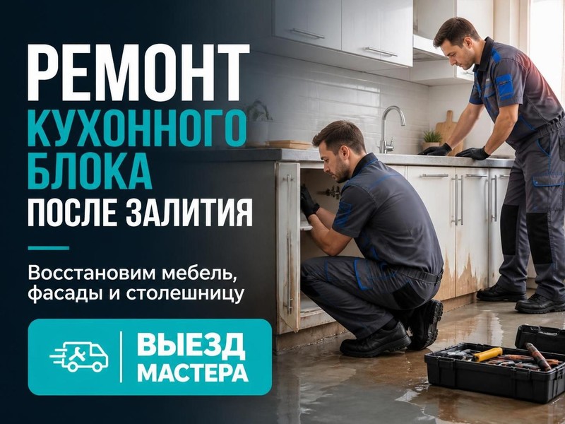 ремонт кухонного блока после залития — Игорь, фото