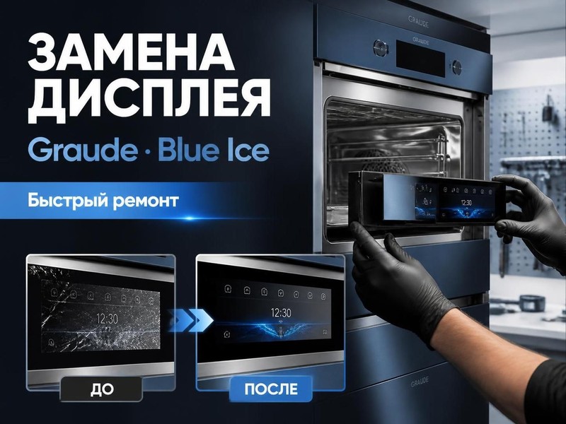 Замена дисплея в паровом шкафу Graude, Blue Ice — Евгений, фото