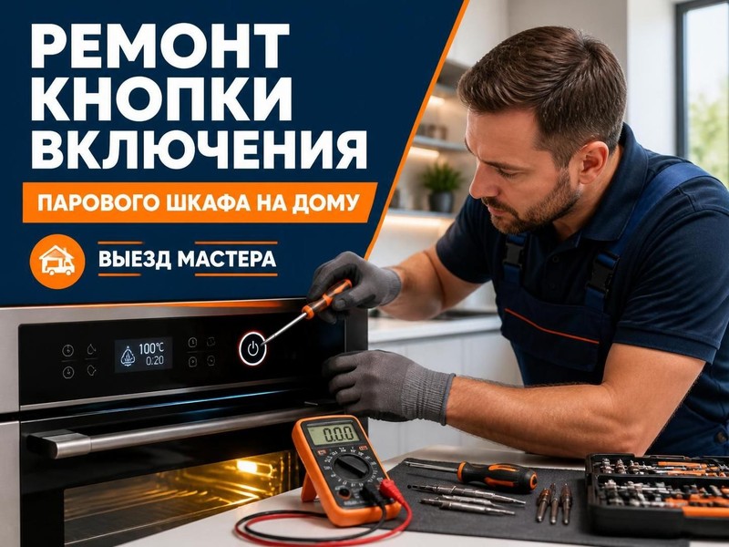 Ремонт кнопки включения парового шкафа на дому — Виктор, фото