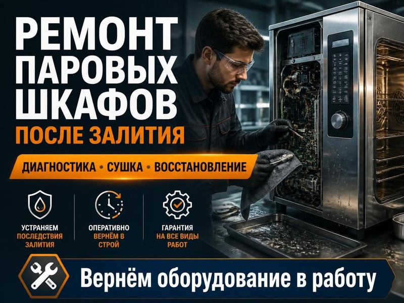 ремонт паровых шкафов после залития — Николай, фото