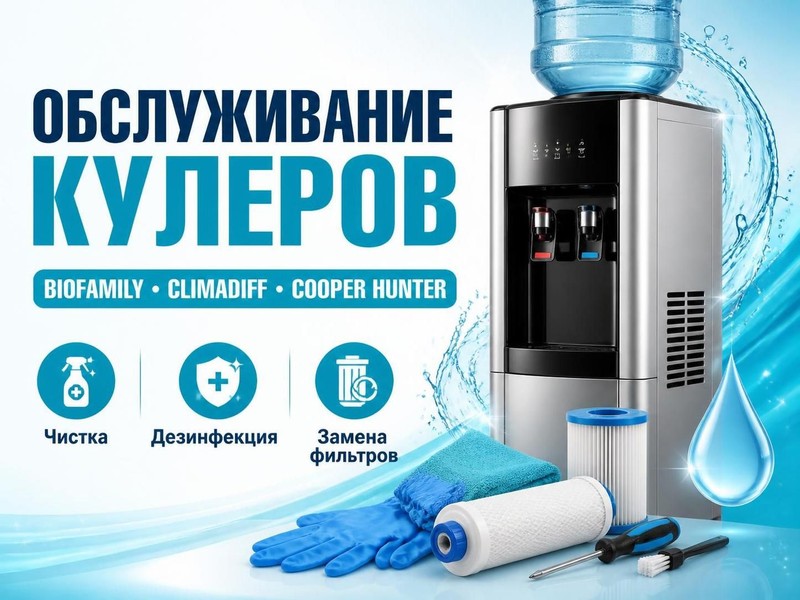 Обслуживание кулеров BIOFAMILY, CLIMADIFF, COOPER HUNTER — Игорь, фото